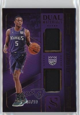 2024-25 Panini Silhouette Dual Materials Bronze 38/99 De'Aaron Fox #DMA-FOX 09vk