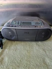 Vtg Sony CFD-S01 CD Radio Cassette Boombox Mega Bass CD-R RW Audio Portable Work