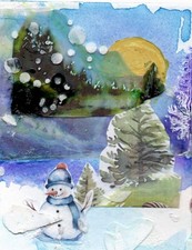 ACEO Original Art  #3 3/8 Handmade Collage | Morning Melt by Tehillah 