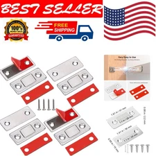 4 Pack Ultra Thin Magnetic Cabinet Catch - Strong Adhesive Closure for Kitche...
