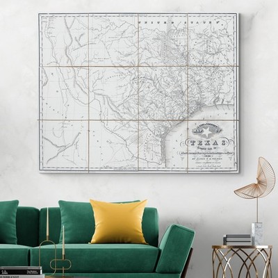 1845 Map of Republic of Texas   Borders & Geography Before U.S. Annexation