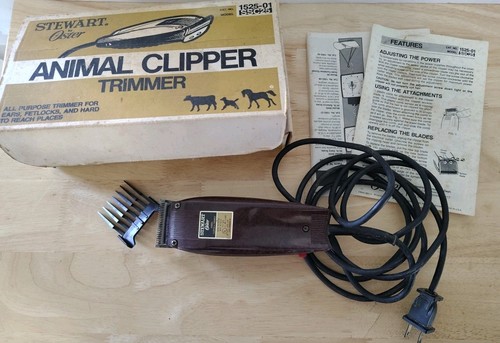 VTG Stewart Oster Animal Clippers Dog Horse SSC-25 W/ 1 1/4” Comb Tested Works