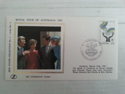 ROYAL TOUR AUSTRALIA 1983 PRINCESS DIANA CHARLES Commemorative Event COVER no. 3 - Image 1 of 2