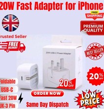 For iPhone 15 14 13 12 11 Pro Max 20W PD Plug USB-C Fast Charging Adapter C Type