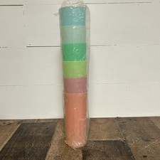 Set Of 6 Vintage NOS Tupperware Pastel 16 OZ Tumbler Cups 107 USA