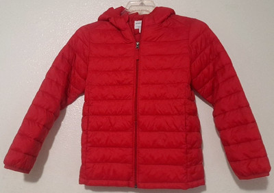 Red Girl's Water-Resistant Hooded Puffer Jacket Size L (10) Amazon Essentials