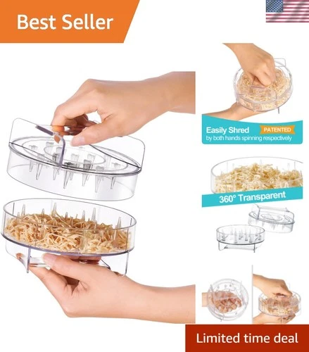 Clear Chicken Shredder Tool Twist for Easy Meat Shredding - Ideal for Meal Prep