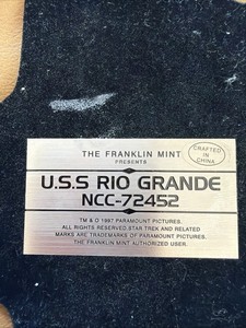 Star Trek USS Rio Grande -Franklin Mint Pewter Model
