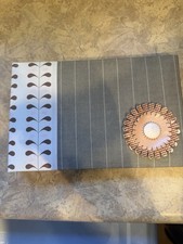 Gray White Pink Scrapbook Album with Striped Floral Houndstooth Patterns