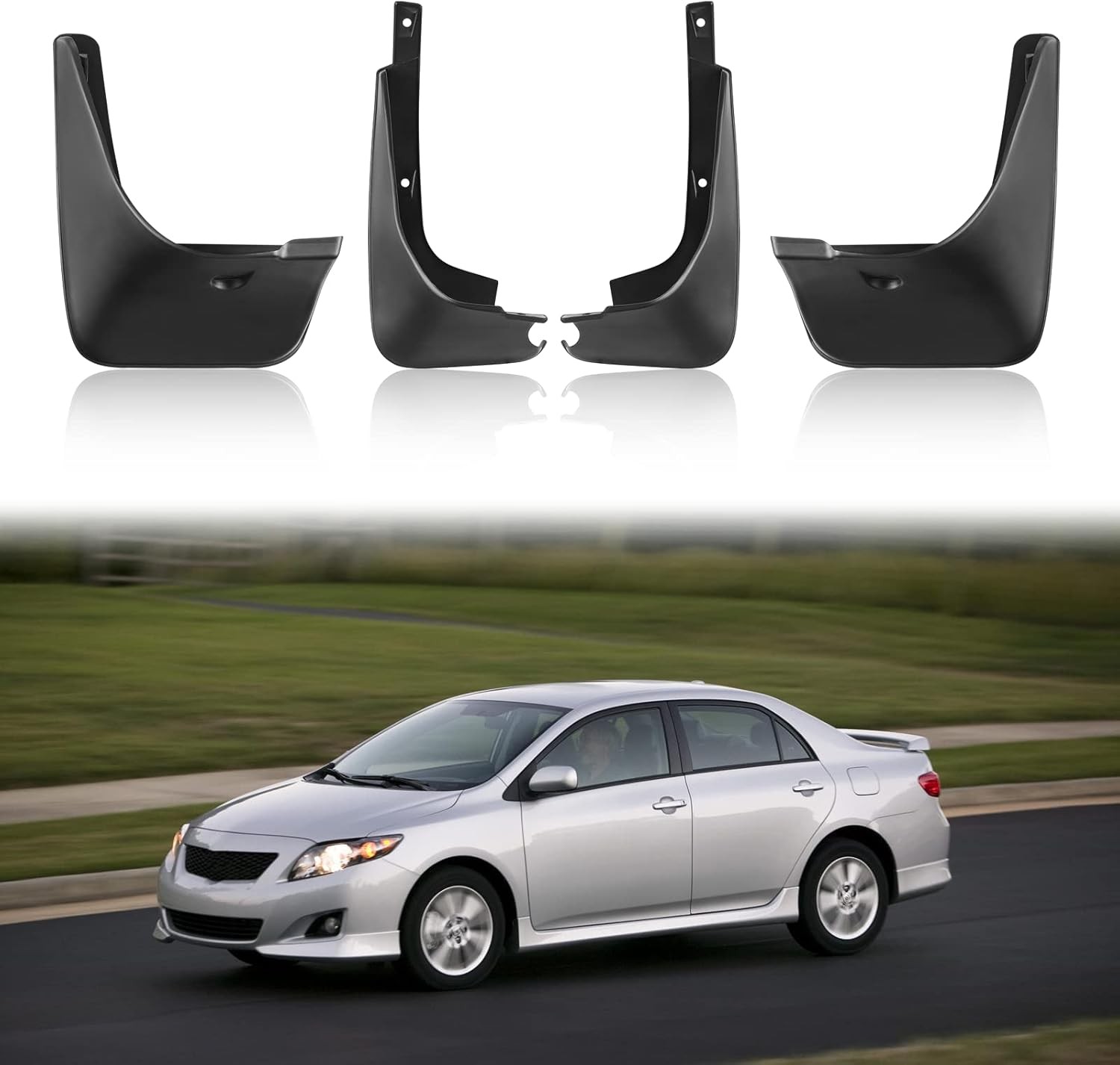 4x Truck Mud Flaps Splash Guards For2009 10-2013 Toyota Corolla 4-Dr l4