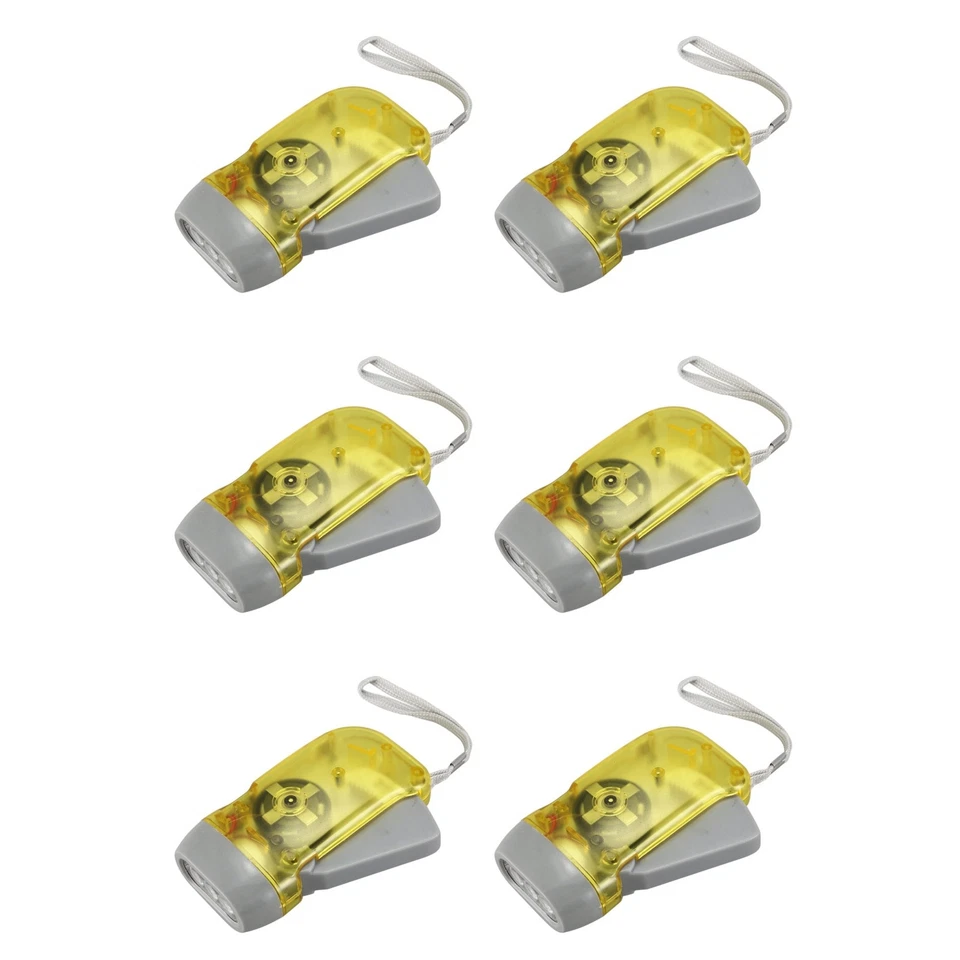 6X 3 Lampe de Poche A del Generateur de L'Eolienne Flambage Manuellement le9709 - Photo 1/4