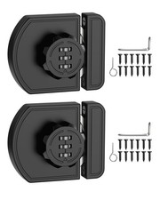 Combination Cabinet Lock, Keyless Code Lock, Black, 2 Pack