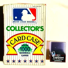 Vtg 1992 Tara MLB Collector's Card Case And 10 BCW Topload Card Holders