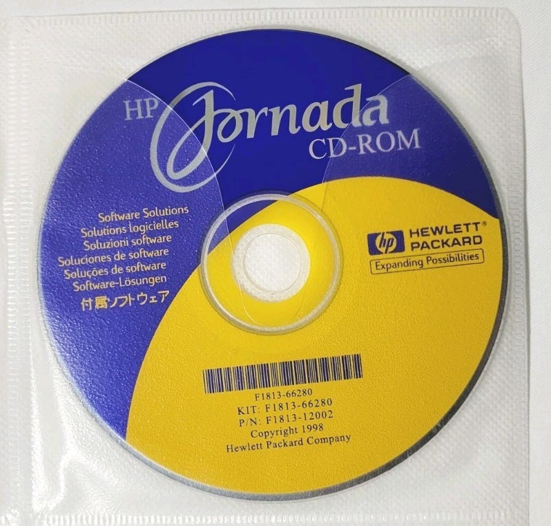 HP Jornada PC Software Install CD-ROM Genuine Original (P/N F1813-12002)