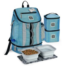 Mobile Dog Gear Drop Bottom Weekender Backpack Pet Travel Bag Hiking