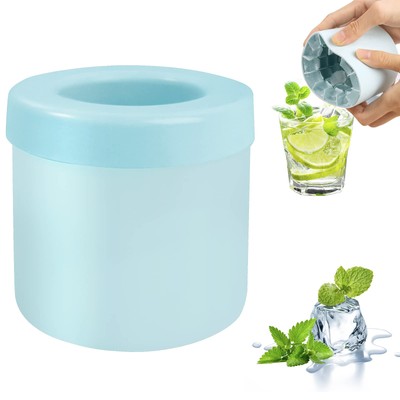 Cylinder Silicone Ice Cube Mold New 3D Ice Cubes Maker Decompress Ice Lattice...