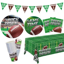 Best Football Party Supplies Kit Serve 25 Includes Disposable Dinner Plates