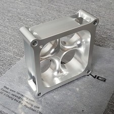 2 Billet Carburetor Spacer Square Bore 4 Portpart For Holley 4500 Type Silver