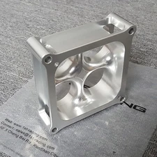 2" Billet Carburetor Spacer Square Bore 4 PortPart For Holley 4500 Type Silver