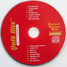 BEYONCE/DESTINY'S CHILD KARAOKE CD G R B TRACKS QUIK HITZ 007 NEW IN SLEEVES