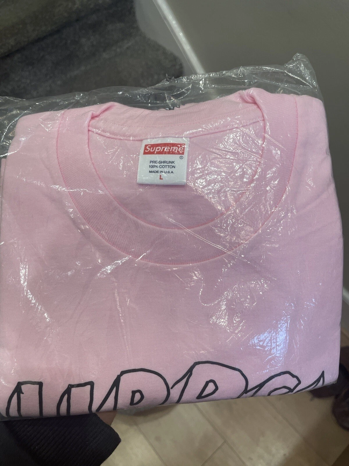 T shirt SS20 Supreme x Daniel Johnston rose clair L large neuf et non ouvert