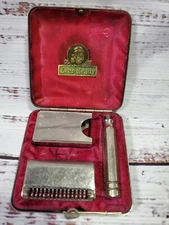 Vintage Ever-Ready  Style SE Safety Razor Set in Case 1914 Patient