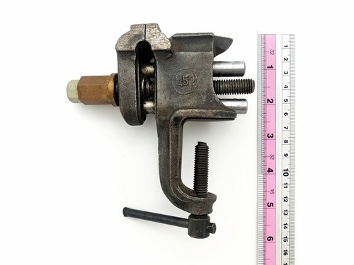 Vise with Anvil Clamp Vintage Soviet Mini Desk Vice Jewelry Tool Adjustable USSR - Picture 4 of 12