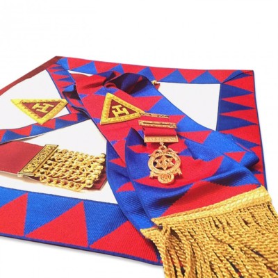 Royal Arch Principals Schürze & Schärpe mit Brustschmuck