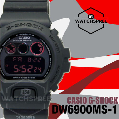 Reloj militar Casio G-Shock DW6900MS-1D DW-6900MS-1D DW-6900MS-1 - Imagen 1 de 1