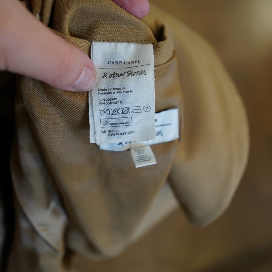 ALTRA & Other Stories Giacca Blazer Donna Taglia 2 US Beige Monopetto Un Bottone