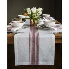 Linen Table Runner for Spring and Easter, Din...