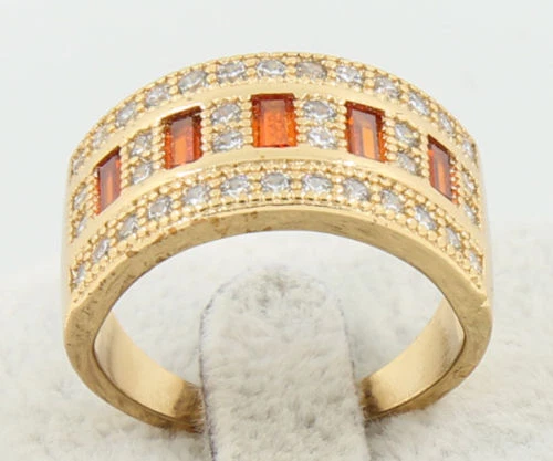 Folheado a ouro amarelo âmbar Anéis de Moda