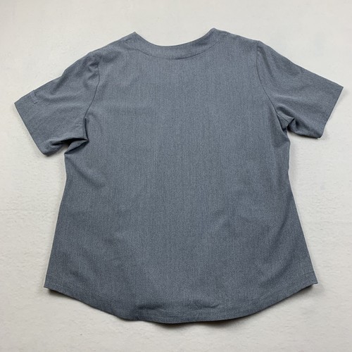 Cuddl Duds Climate Right Scrub Top Womens XL Medical Dental Uniform Gray - Picture 8 of 8