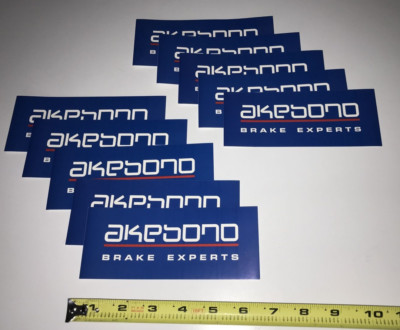 10 Blue Akebono Brake Experts Vinyl Racing Stickers IMSA Truck SUV Trailer