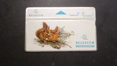 Phone Card Belgium Belgacom Subject Animals Squirrel Proof 444G - Picture 1 of 2