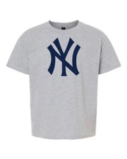 NY Yankees Graphic Logo T-Shirt, New York Baseball Unisex Short Sleeve, 5XL
