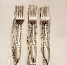 (3) NEW Pfaltzgraff CROSSCREEK 18/0 Stainless Salad Forks~China