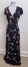 REFORMATION Floral Print Long Maxi Wrap Dress Women’s Size XS