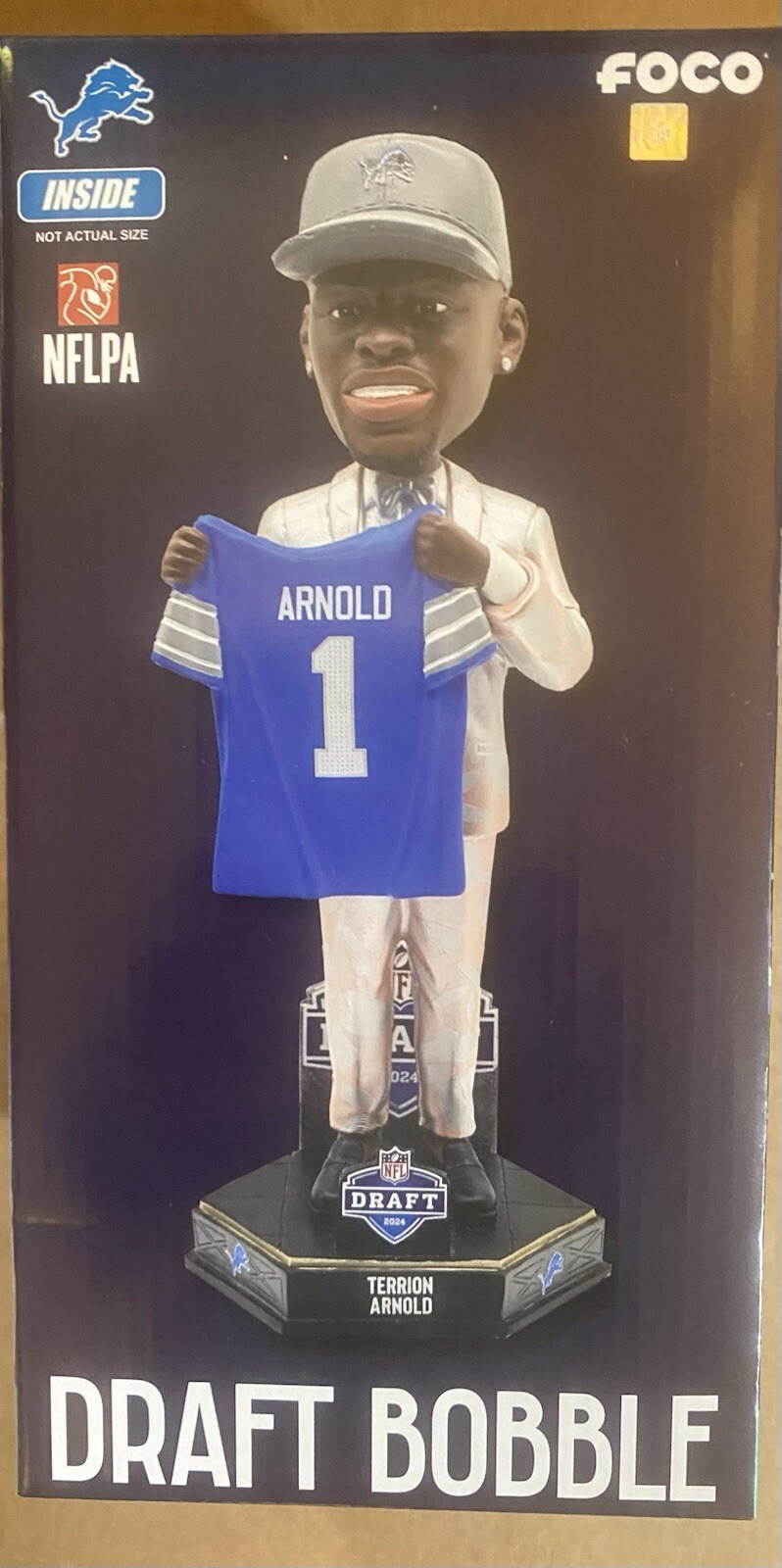 Detroit Lions Terrion Arnold Draft Bobblehead New In Box