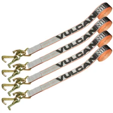 VULCAN Car Tie Down Replacement Strap, Frame Hook Cluster, 4 Pack, 3300 lbs SWL