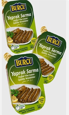 Marke Burcu Yaprak Sarma Weinblätter Dolma aus Türkei 3 x 200gr jPortion 1 x