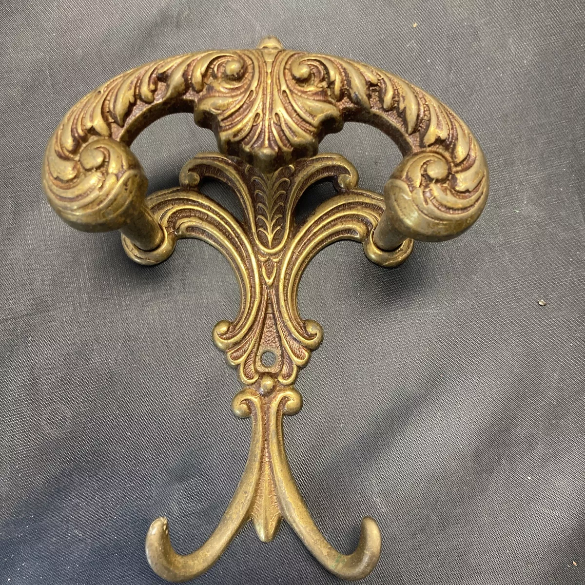 Solid Brass Italian Antique Coat Hat Hooks Hanger Home School Large