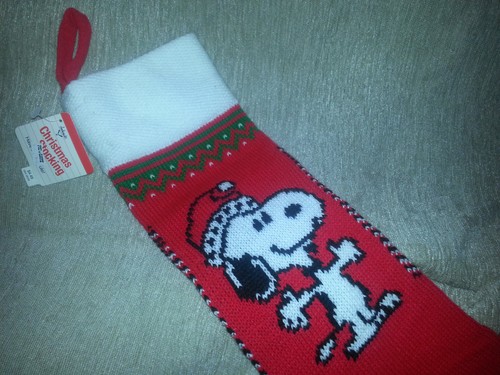 Vintage HALLMARK Ambassador SNOOPY CHRISTMAS STOCKING 1958 Peanuts KNITTED New - 第 3/9 張圖片