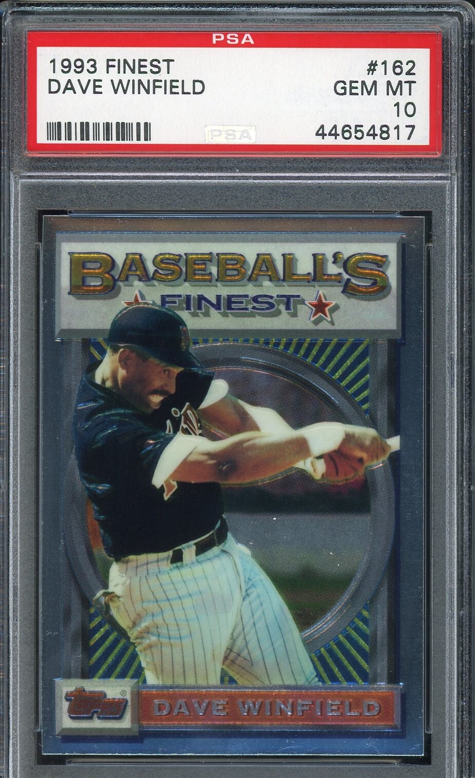 1993 DAVE WINFIELD TOPPS FINEST #162 H.O.F. PSA GEM MINT 10 LOW POP 11 !