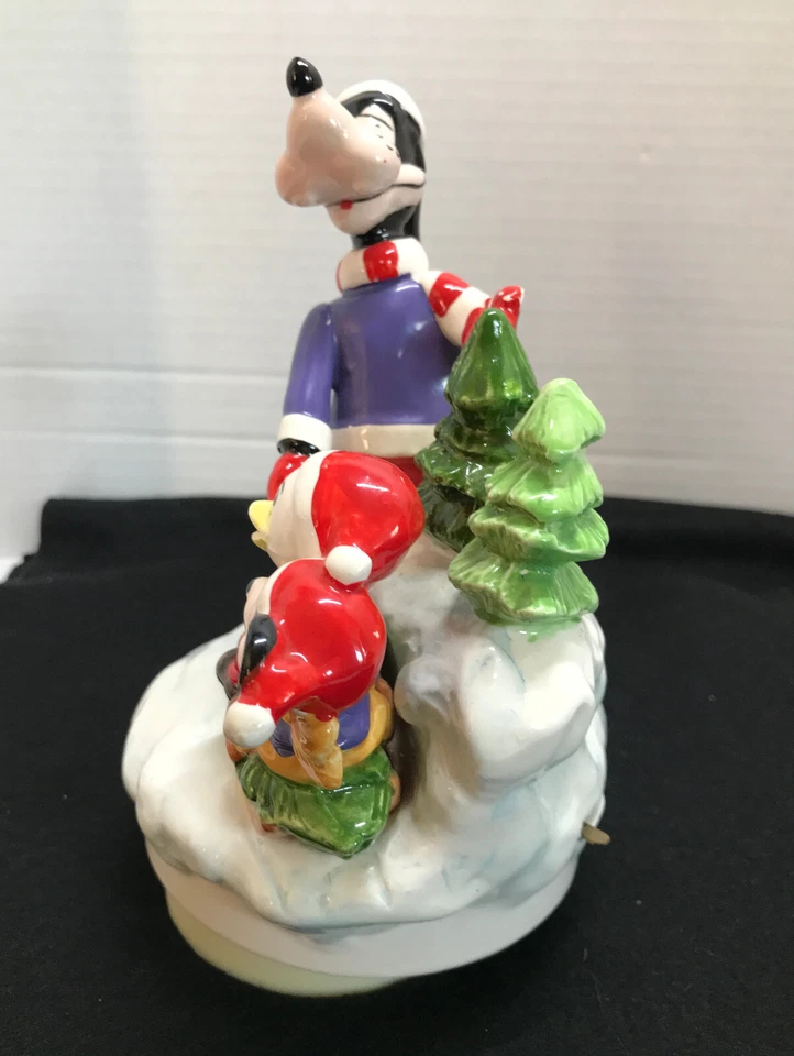 VintagePrimeira Edição Limitada Disney Pateta "Sleigh Ride" Natal 1980 Caixa de Música - Imagem 4 de 4