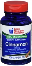 Good Neighbor Pharmacy Cinnamon 500mg Capsules 100ct