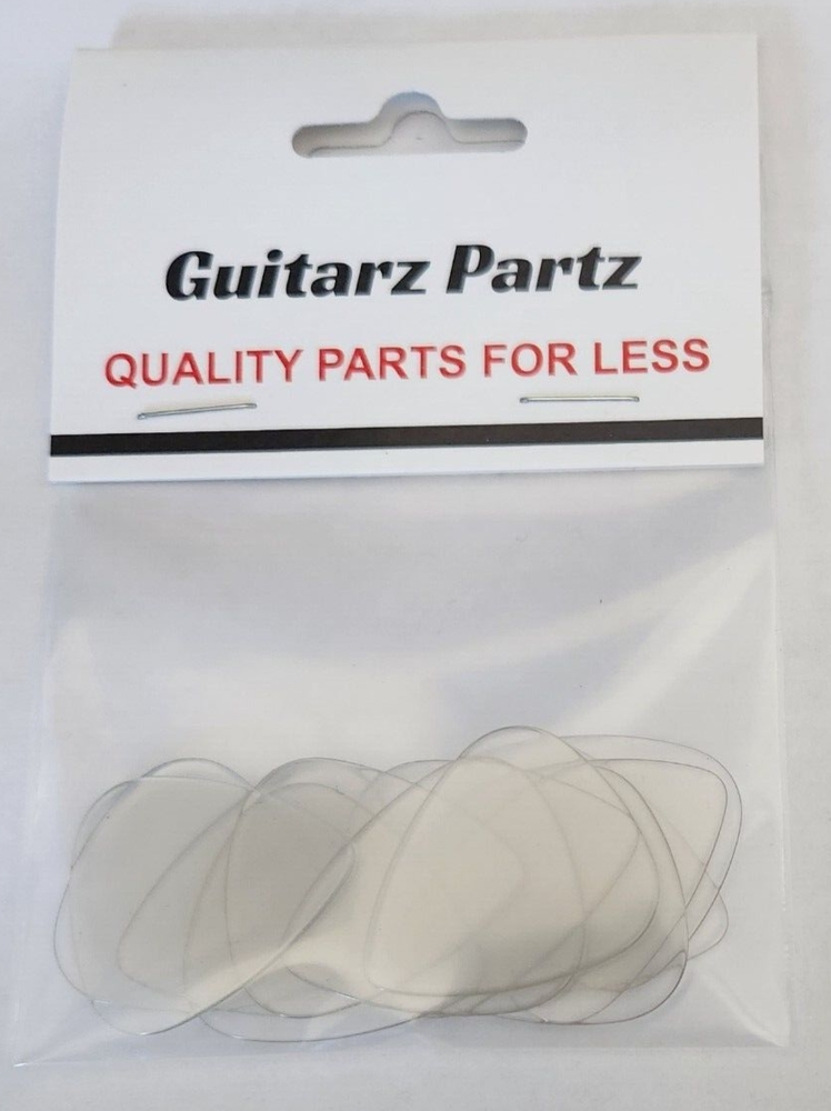 351 Unprinted Clear Medium Guitar Picks .71mm Celluloid 12-Pack