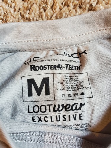 Gen-Lock Rooster Teeth Lootwear Anime T-shirt, Size Medium - Picture 3 of 3