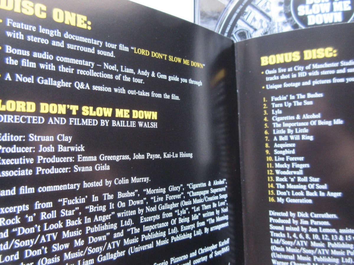 Oasis Lord Don't Slow Me Down Japan DVD w Bonus UIBQ-9127 Liam