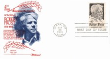 FLEETWOOD - ROBERT FROST MAR 26 1974 DERRY NH FIRST DAY COVER (FDC) BX9
